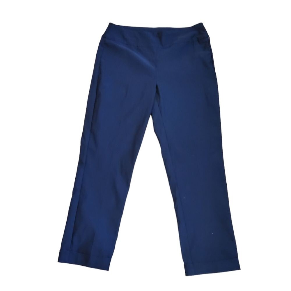 Tribal Tummy Control Stretch Crop Ankle Pants Size 8 Black New